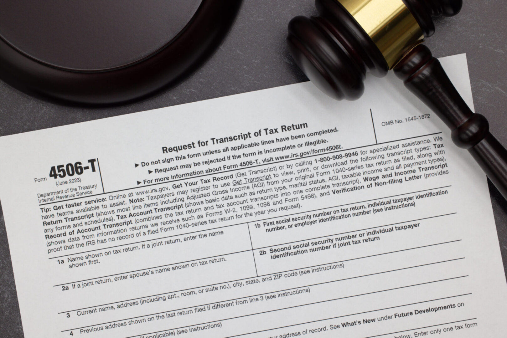 Form 4506-T Request for Transcript of Tax Return Legal Form Document